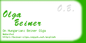 olga beiner business card